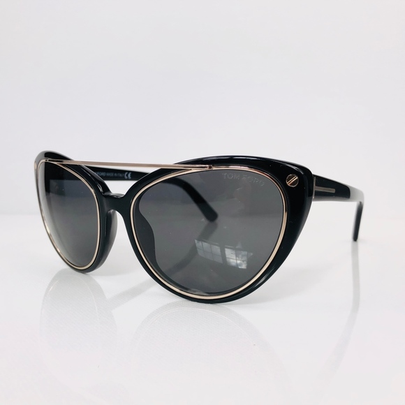 New TOM FORD Editha Black Cat Eye Sunglasses - Picture 6 of 16